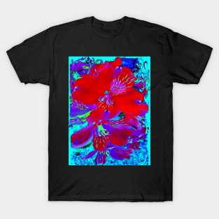 Vibrant Flowers Alstroemeria Design T-Shirt